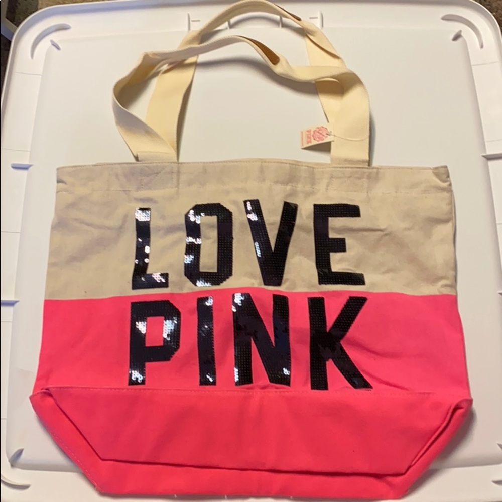 VS Pink 2011 canvas tote bag “Love Pink” sequence